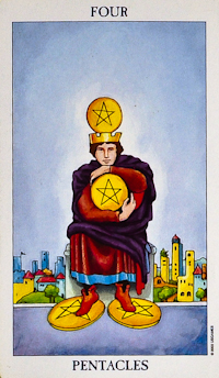 Four of Pentacl Tarot Card Meanings