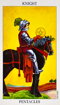 Knight of Pentacl Tarot Card Meanings