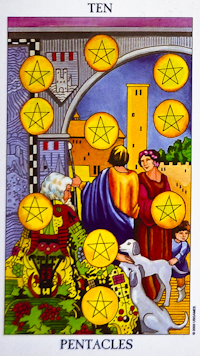 Ten of Pentacl Tarot Card Meanings